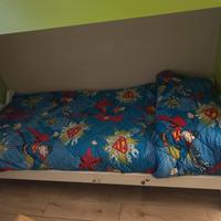 Letto singolo con materasso e rete