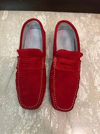 Mocassini rossi uomo