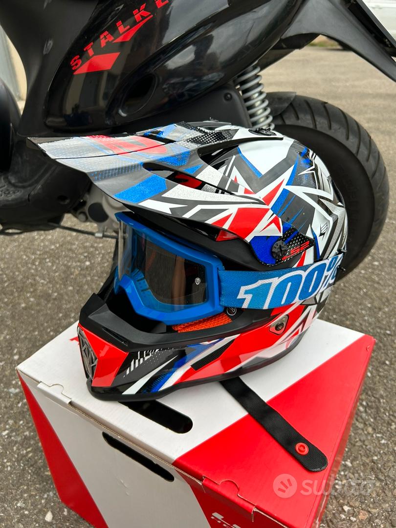 Casco motocross ls2 con mascherina 100% - Accessori Moto In vendita a  Firenze