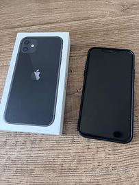 Iphone 11 black 128 +cover+ vetro