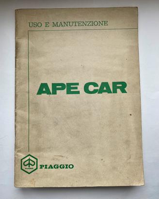 Ape CAR -Uso e Manutenzione
