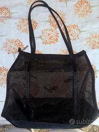 Borsa Gattinoni Jeans Nera in Tessuto a Rete