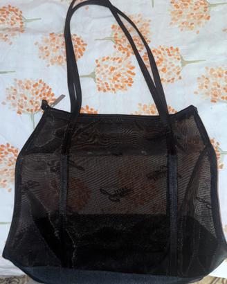 Borsa Gattinoni Jeans Nera in Tessuto a Rete