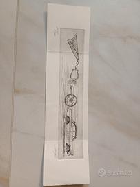 biglietto di auguri  litografia