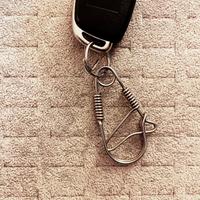 Portachiavi a moschettone vintage biker  INOX