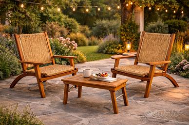 Set Giardino Pieghevole Salotto Arredo Esterno.