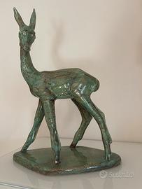 Scultura in ceramica smaltata vintage