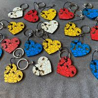 Portachiave di legno a forma di cuore