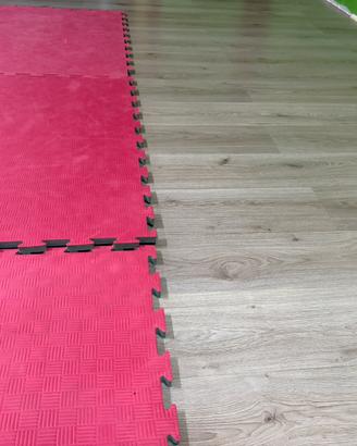 Tatami bicolore rosso e blu