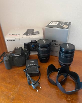 Canon 80D efs 17-55 f/2.8 18-200 fotografica