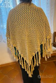 Scialle in puro cotone ritorto perlato