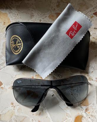 Ray-Ban 3211 occhiali da sole a mascherina grigio