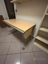 Scrivania ergonomica MOLL Basic-Runner faggio