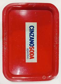 Vassoio pubblicitario vintage Cinzanosoda anni 60