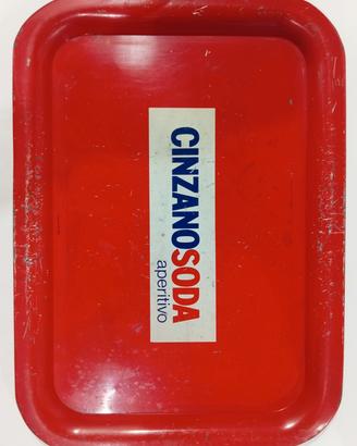 Vassoio pubblicitario vintage Cinzanosoda anni 60