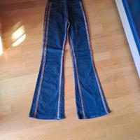 Jeans zampa nero Rocco Barocco taglia 42 (IT)