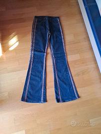 Jeans zampa nero Rocco Barocco taglia 42 (IT)