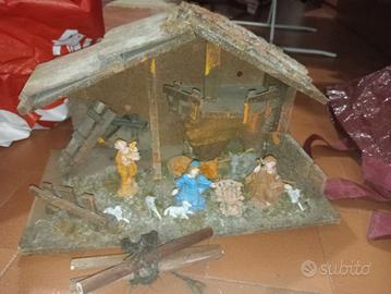 capanna presepe di Natale completo 