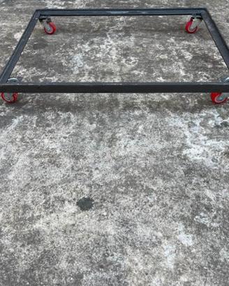 Carrello sottolavatrice con ruote