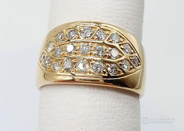 COD.59.25 ANELLO ORO GIALLO 18K 750 A FASCIA