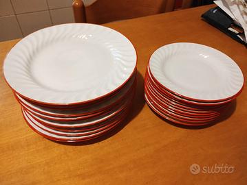 12 piatti piani + 12 piatti frutta 