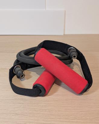Elastico fitness con maniglie per allenamento casa