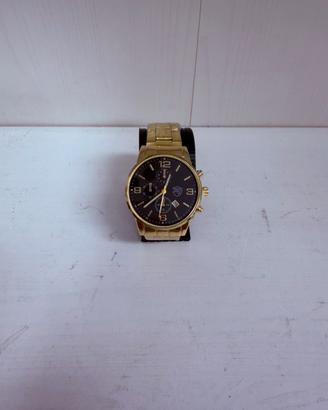 Orologio Geneva dorato con quadrante nero – Nuovo