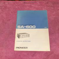 Pioneer SA-600 operating instructions