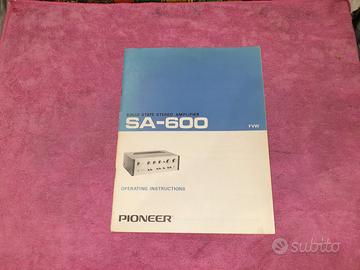 Pioneer SA-600 operating instructions