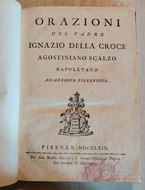 Orazioni del Padre Ignazio della Croce 1769 Napoli