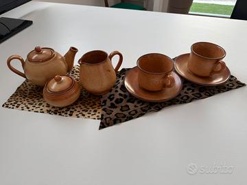 Servizio vintage da tè e o caffellatte in gres