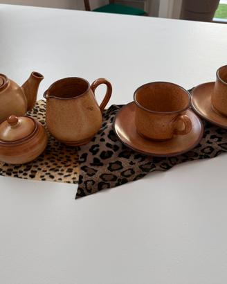 Servizio vintage da tè e o caffellatte in gres