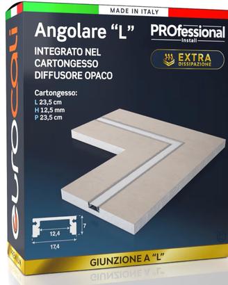 Profilo alluminio per strisce Led