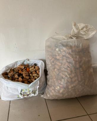 Tappi in sughero di varie bottiglie