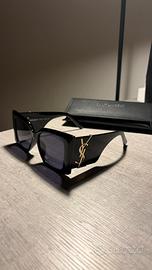 Occhiali da sole YSL Yves Saint Laurent neri e oro