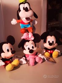 set peluche Disney Topolino Minnie e Pippo