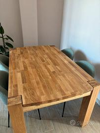 Tavolo da pranzo in rovere naturale