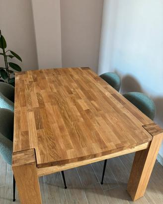 Tavolo da pranzo in rovere naturale
