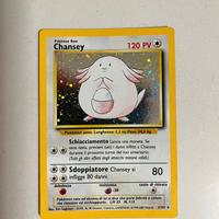 Pokemon carta chansey set base holo no psa ita