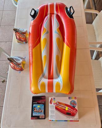Lotto Intex: canotto gonfiabile + Braccioli Cars