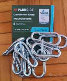 10 Moschettoni diametro 6 mm