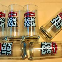 6 Bicchieri pubblicitari LIPTON, nuovi