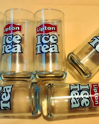 6 Bicchieri pubblicitari LIPTON, nuovi
