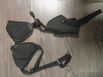 fondina ascellare con porta caricatore integrato