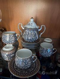 servizio da caffè in porcellana Ceca decorata