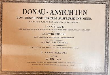 Litografia Donau-Ansichten Jacob Alt (Vienna 1824)