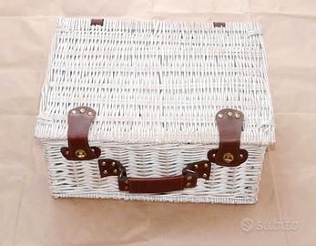 cesto per picnic in vimini per 2 persone