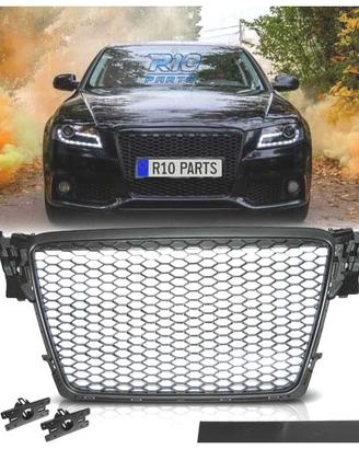 GRIGLIA AUDI A4 B8 07-11 LOOK RS NERO PDC