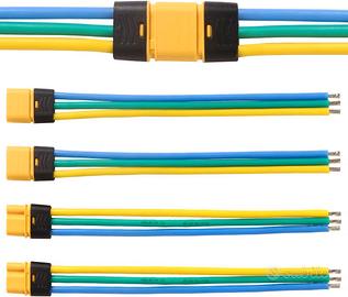 2 Paia Connettori MR30 18AWG per Batterie RC
