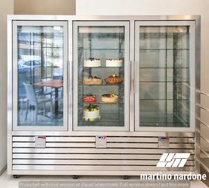Vetrina refrigerata 3 porte pasticceria gelateria